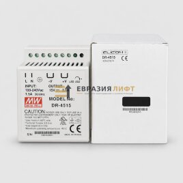Блок питания 15V 2.8A DR-4515 Mean Well KM921674 Kone