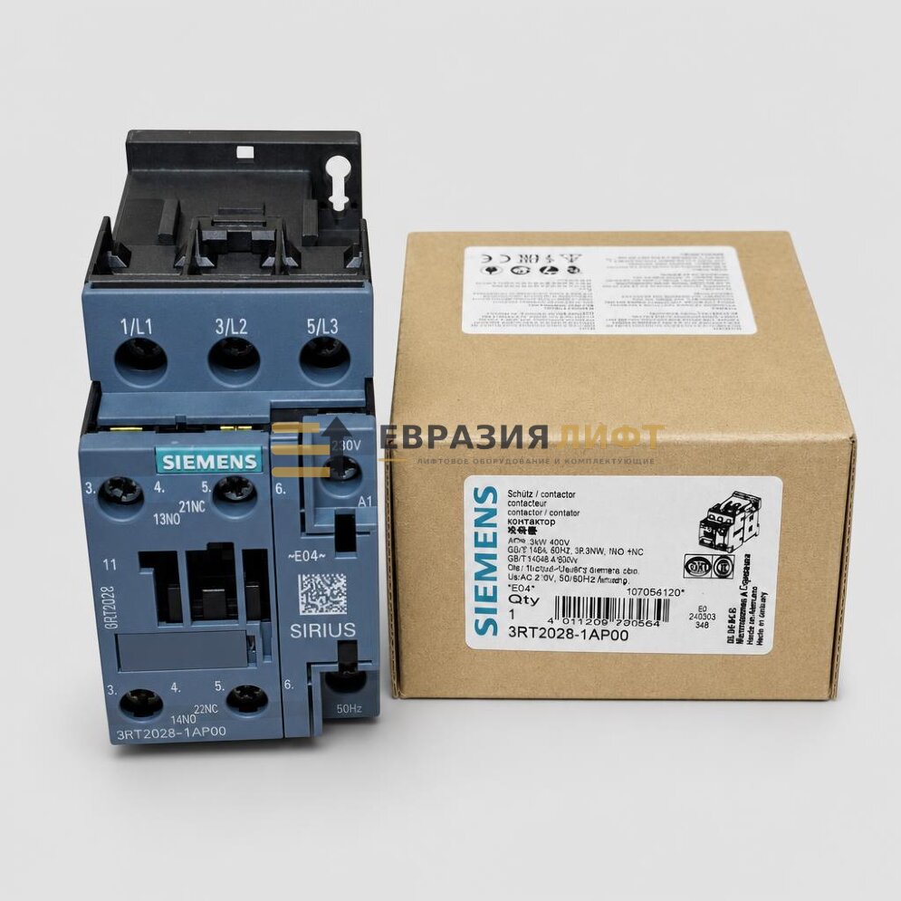 Контактор 38A 18,5kW 1NO 1NC 230VAC 3RT2028-1AP00 Siemens